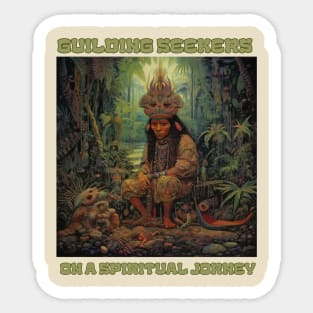 Ayahuasca And the Old Shaman Ritual Sticker